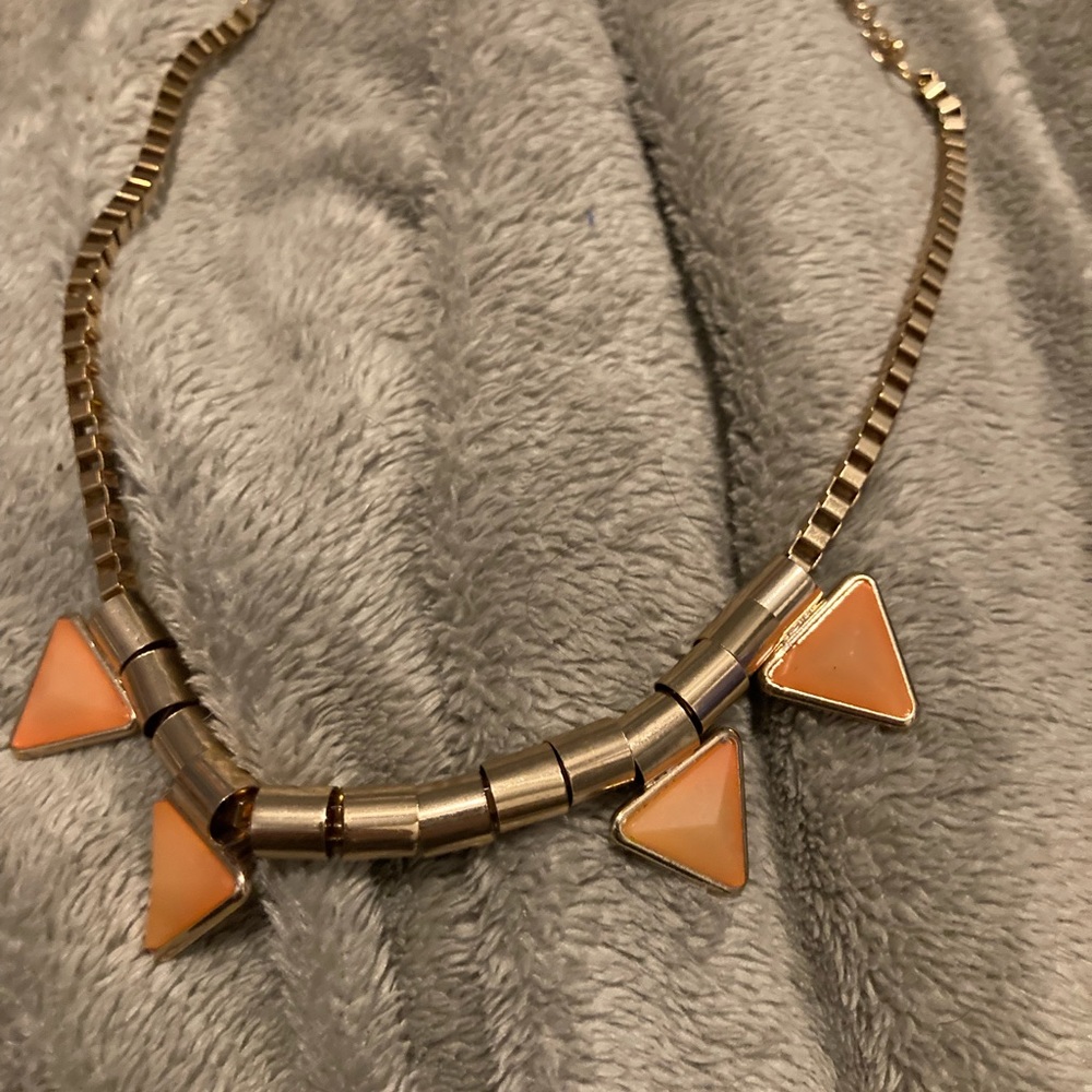 Gold/peach statement necklace